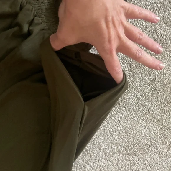 Amazon Women's Wide Leg Palazzo Pants - Olive Green - Picture 4 of 4